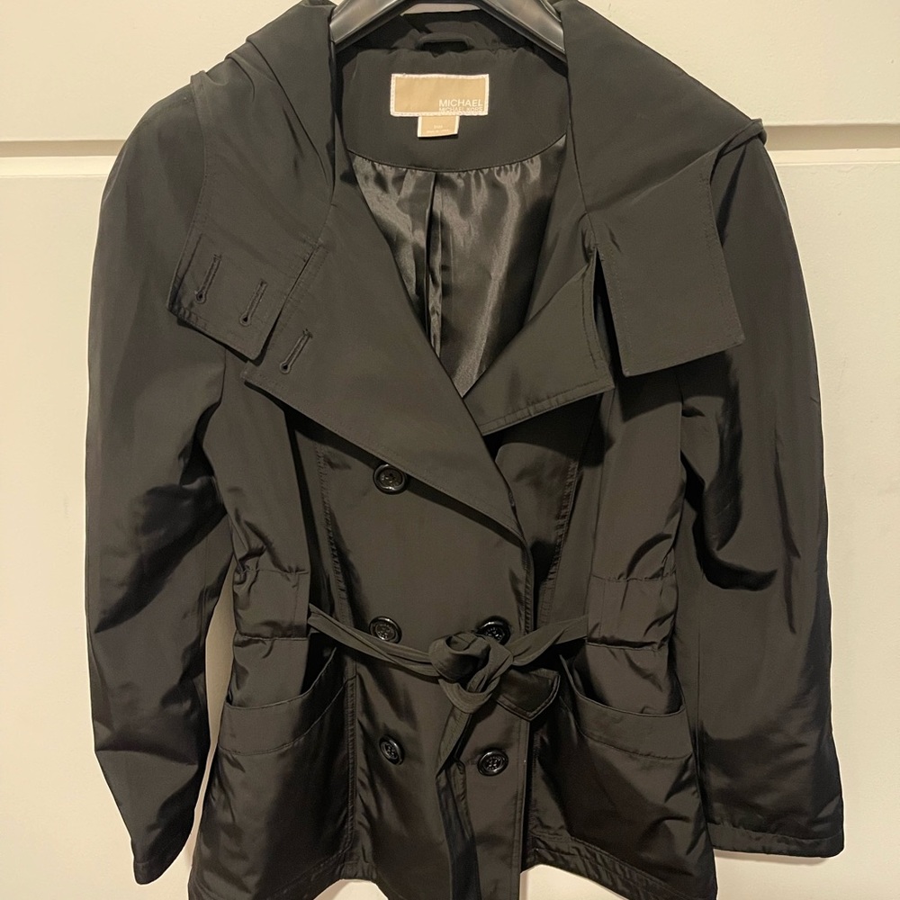 Black Nylon Michael Michael Kors Jacket with hood